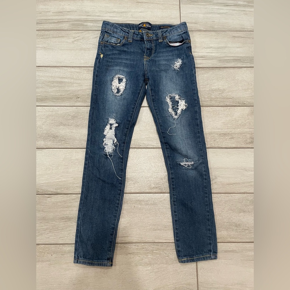 Lucky Brand Dark Blue Distressed Girls Jeans